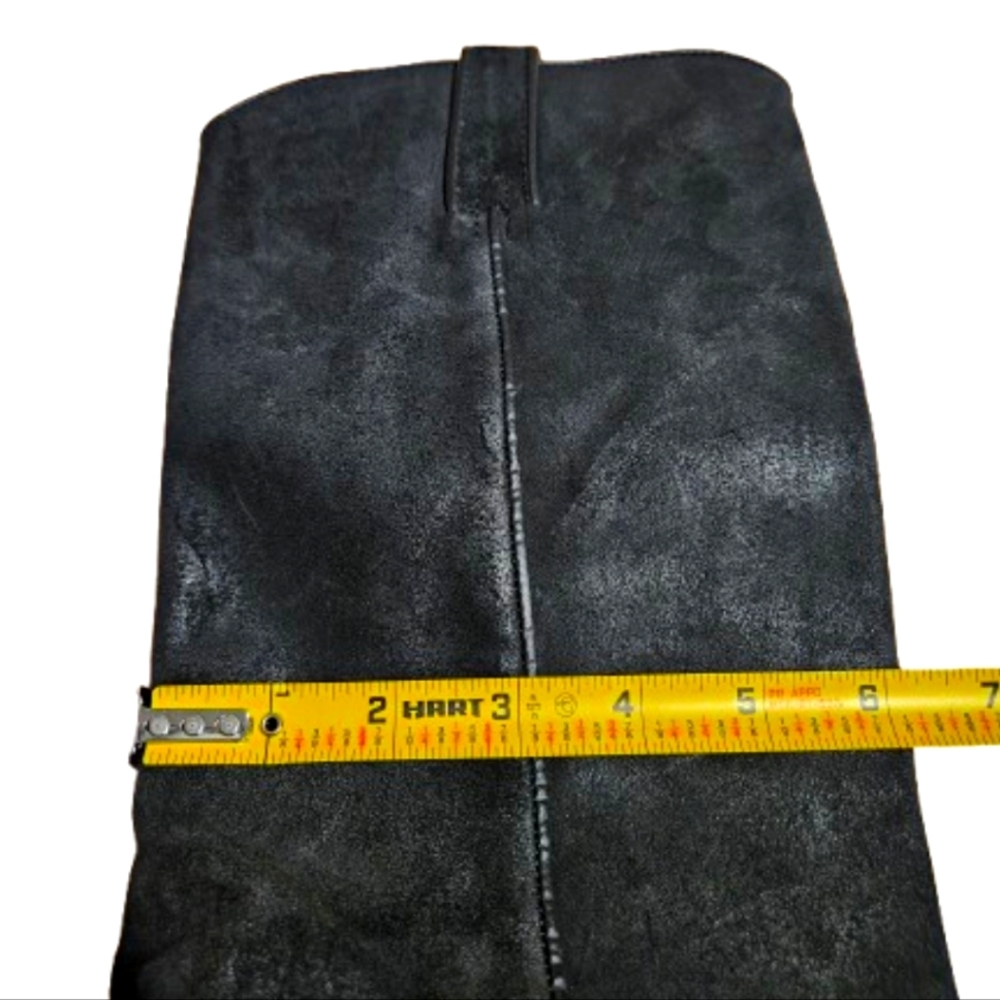 Bronx Leather Knee High Boots Black EU 36 US 6 Minimalist Riding Boots Portugal - Picture 12 of 12